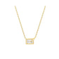 Sparkling Bezel-Set Cube Necklace