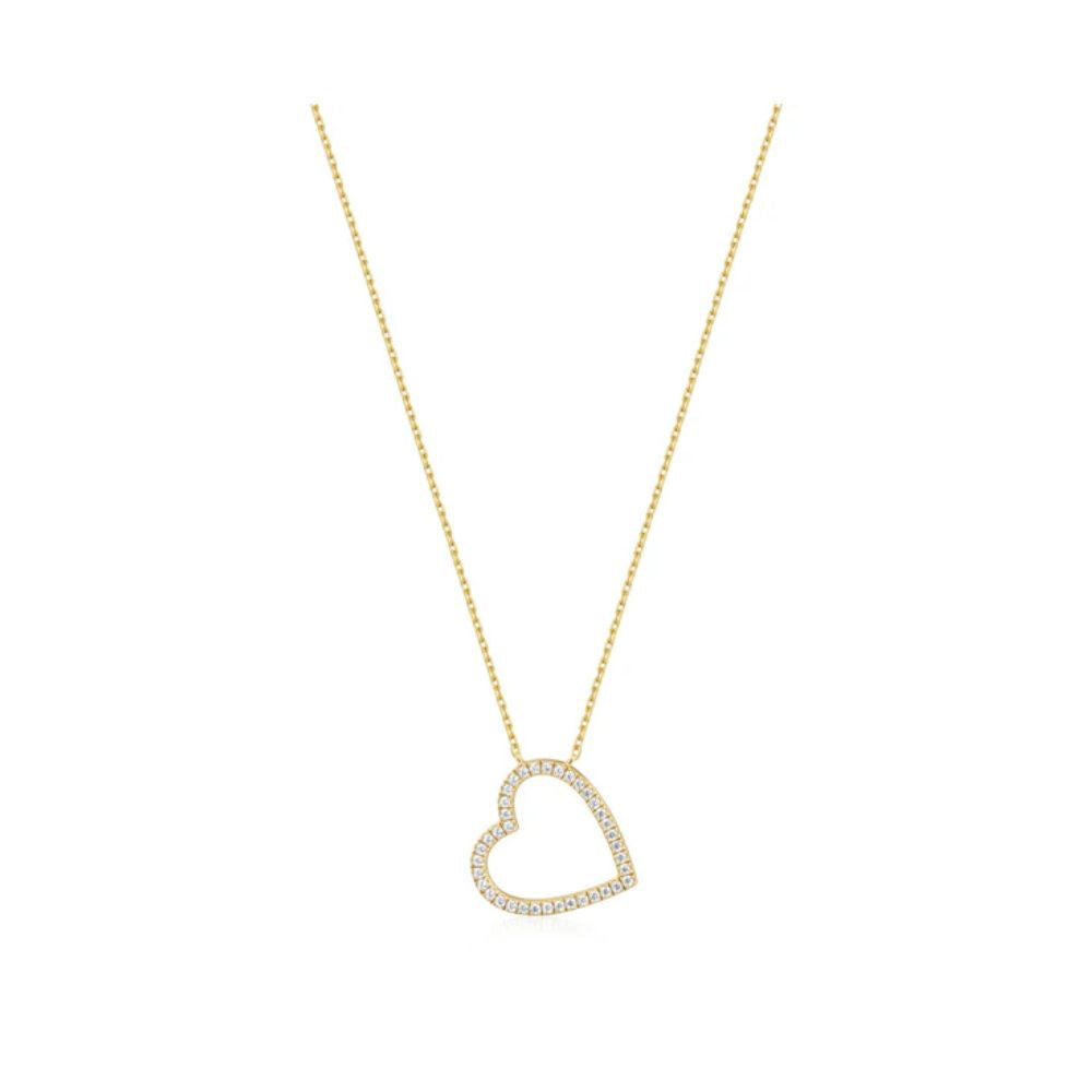 S/S Gold Heart Necklace - Ania