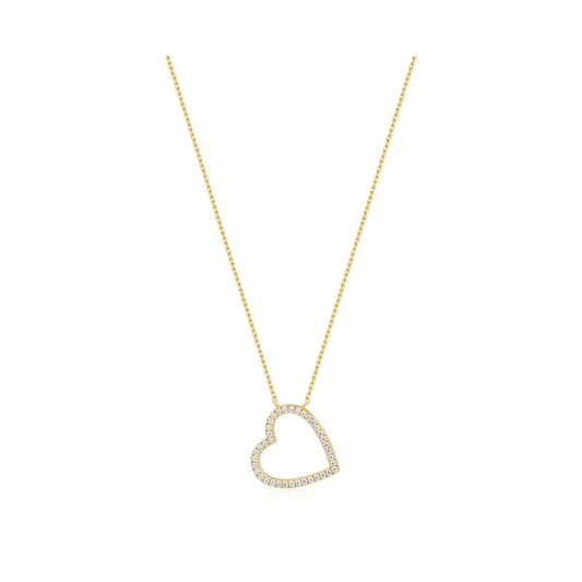 S/S Gold Heart Necklace - Ania
