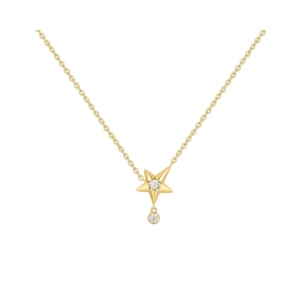 Sparkling Star Drop Necklace