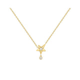 Sparkling Star Drop Necklace