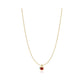 Plated Crimson Solitaire Necklace