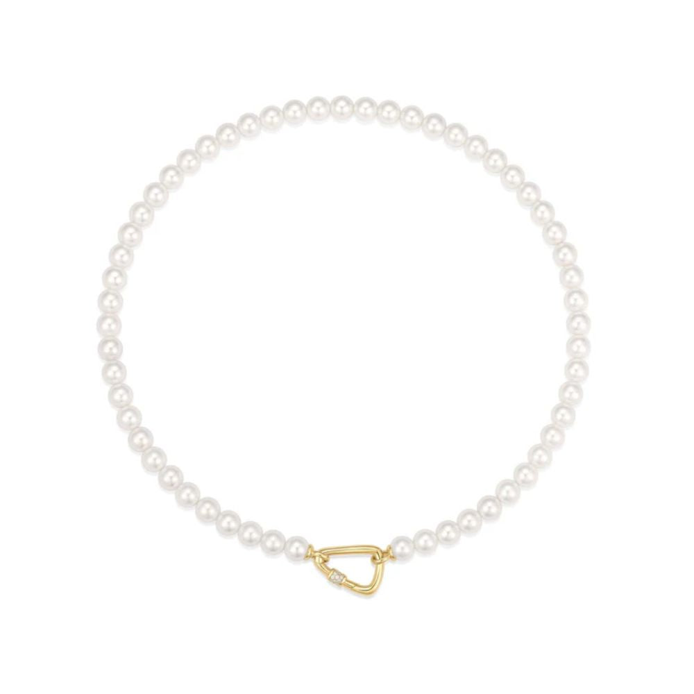 Lobster Clasp Shell Pearl Necklace