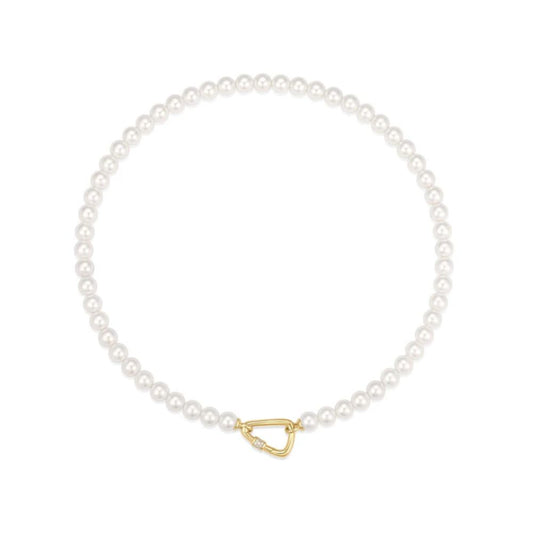Lobster Clasp Shell Pearl Necklace