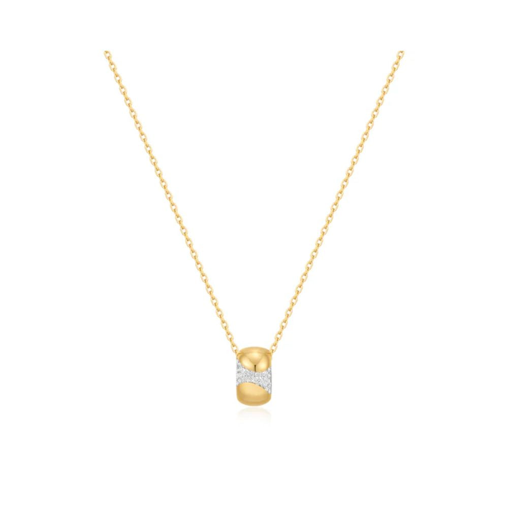 Puffed Rivulet Pave Necklace