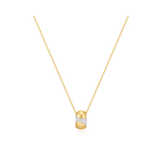 Puffed Rivulet Pave Necklace