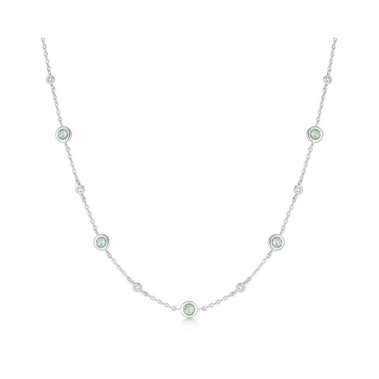 Mint Green Station Necklace