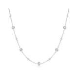 Mint Green Station Necklace