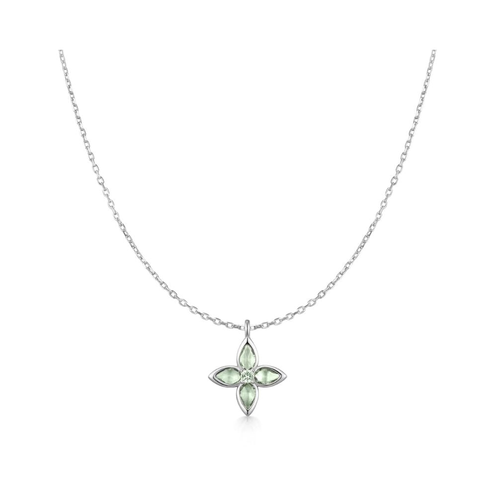 Mint Green Lucky Clover Necklace