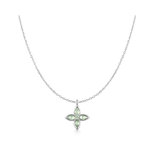 Mint Green Lucky Clover Necklace
