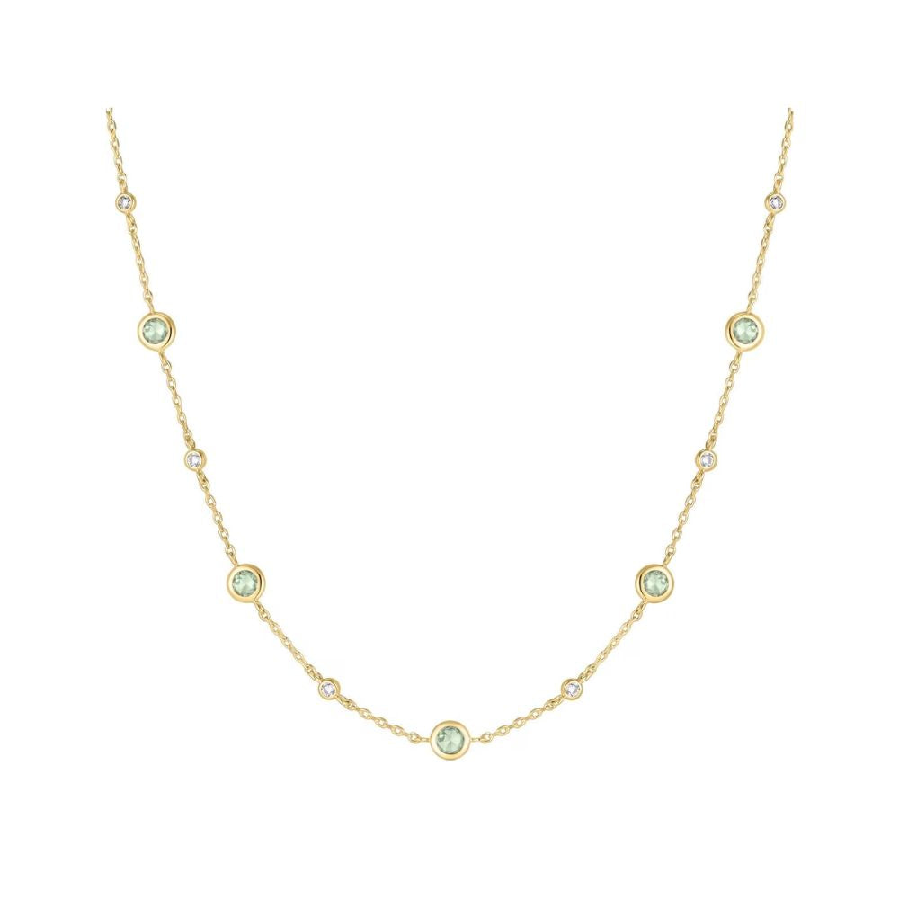 Mint Green Station Necklace