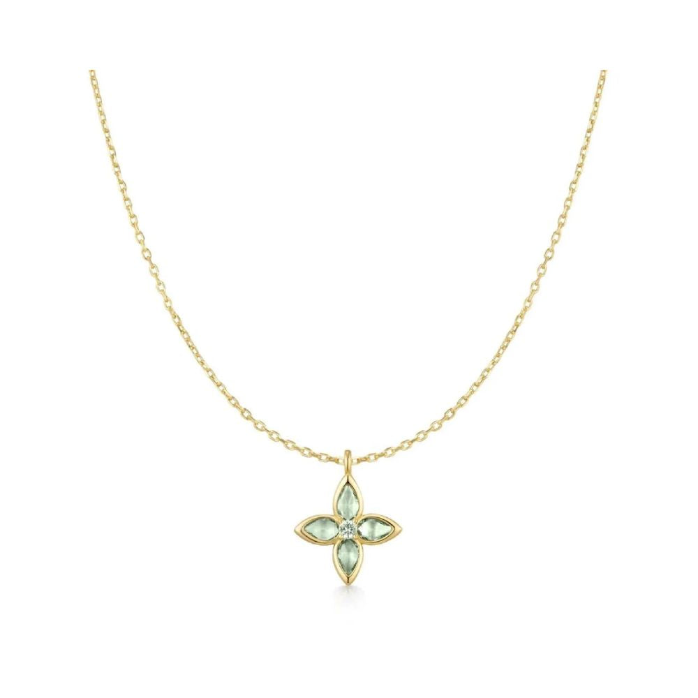 Mint Green Lucky Clover Necklace