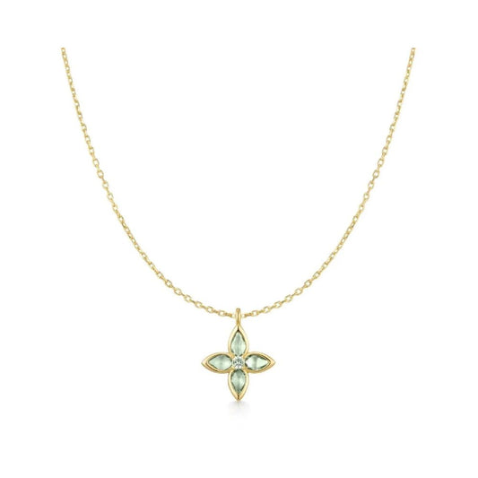Mint Green Lucky Clover Necklace