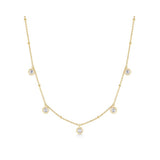 Molten Bezel-Set Droplet Necklace