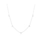 Pave Puffed Heart Station Necklace