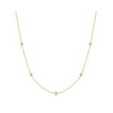 Classic Bezel-Set Station Necklace