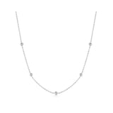 Classic Bezel-Set Station Necklace