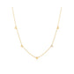 Pave Puffed Heart Station Necklace
