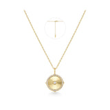Diamond-Cut Sunny Disc Necklace