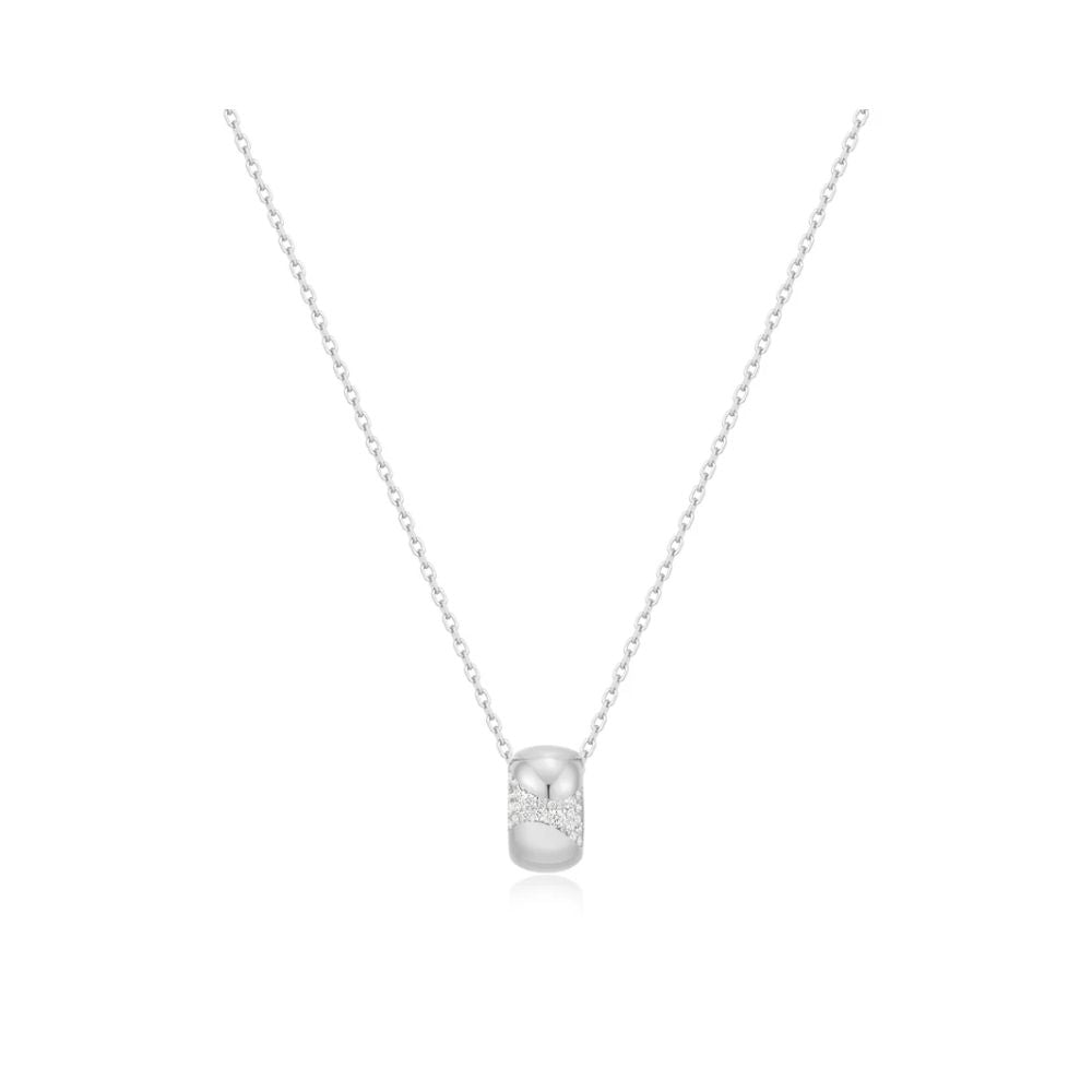 Puffed Rivulet Pave Necklace
