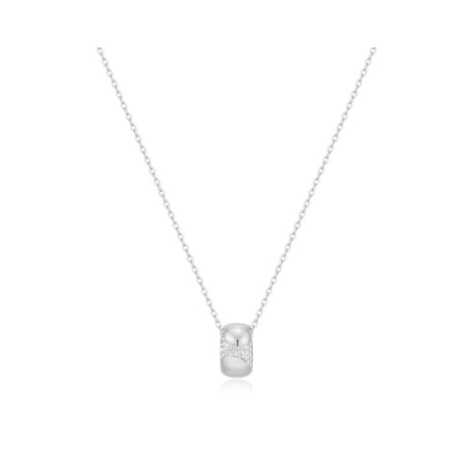 Puffed Rivulet Pave Necklace