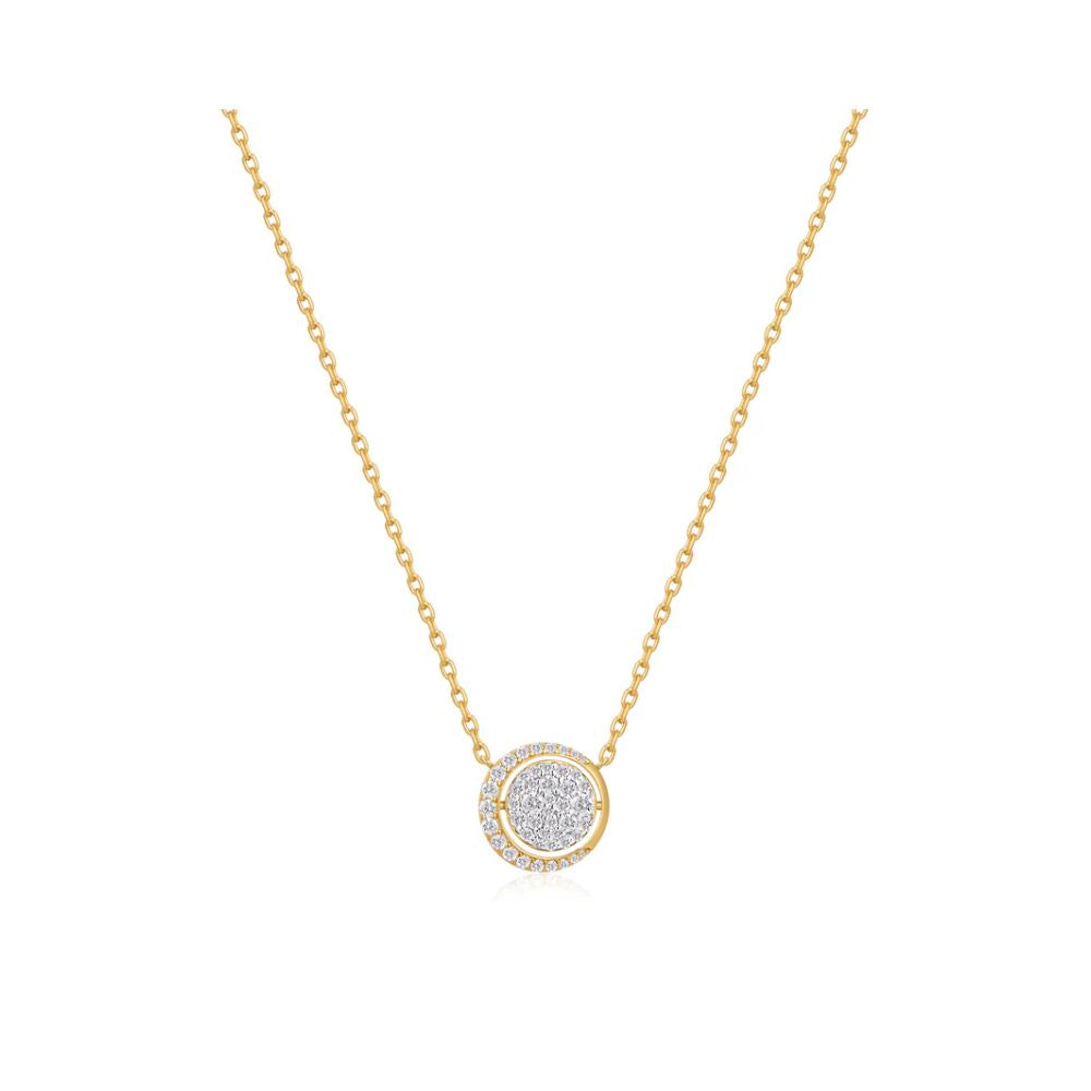 Reversible Pave Moon Evil-Eye Necklace
