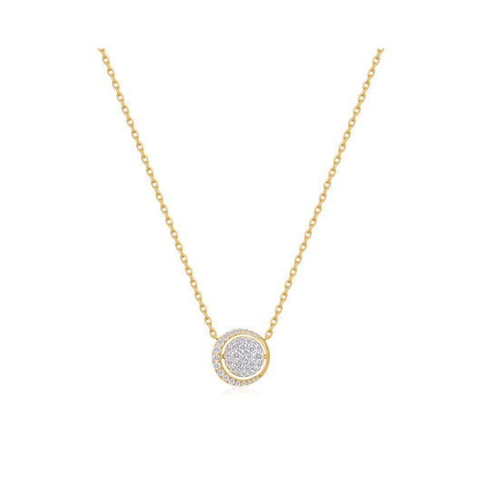 Reversible Pave Moon Evil-Eye Necklace