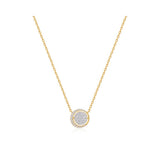 Reversible Pave Moon Evil-Eye Necklace