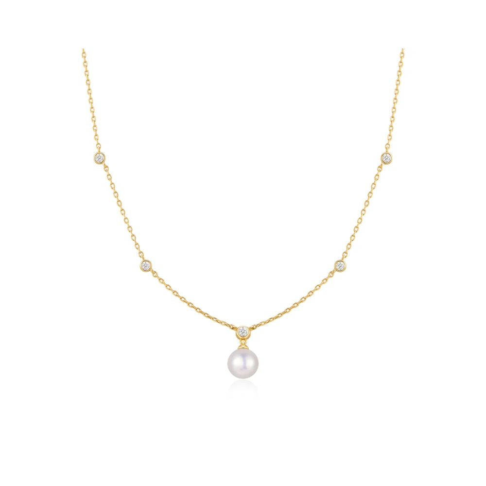 Bezel-Set Station Necklace