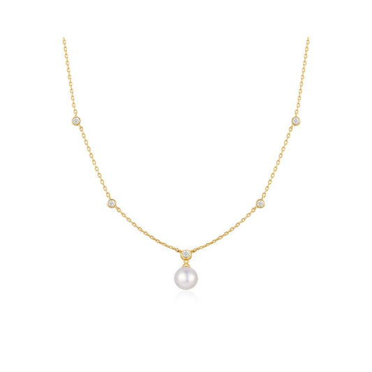 Bezel-Set Station Necklace