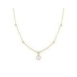 Bezel-Set Station Necklace
