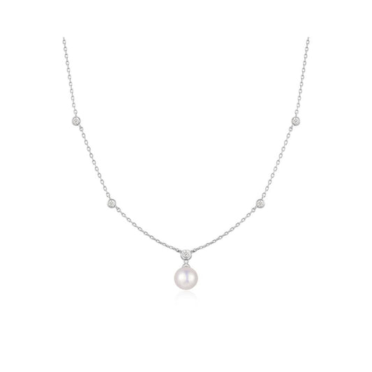 Bezel-Set Station Necklace