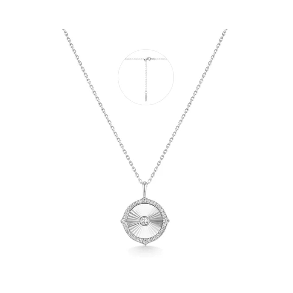 Diamon-Cut Sunny Disc Necklace