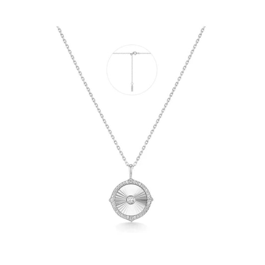 Diamon-Cut Sunny Disc Necklace