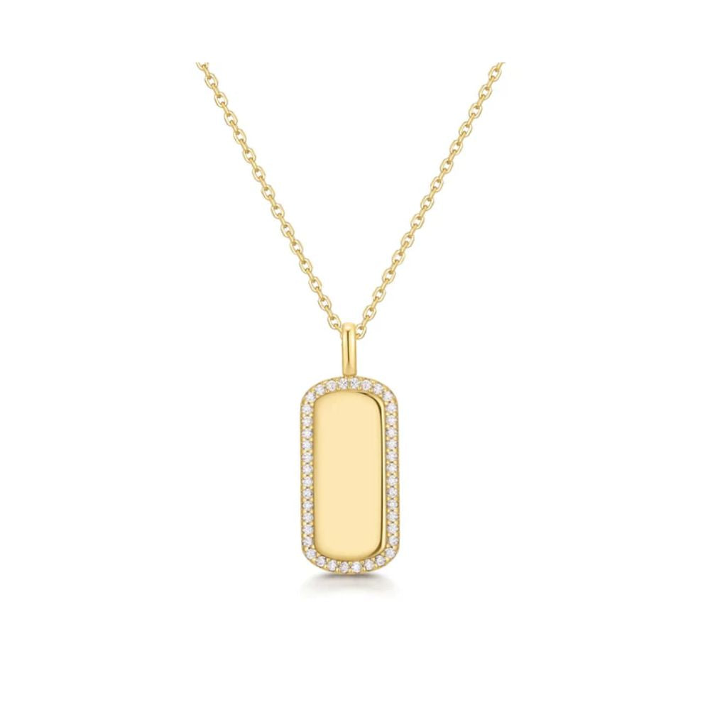 Sparkling Tag Necklace