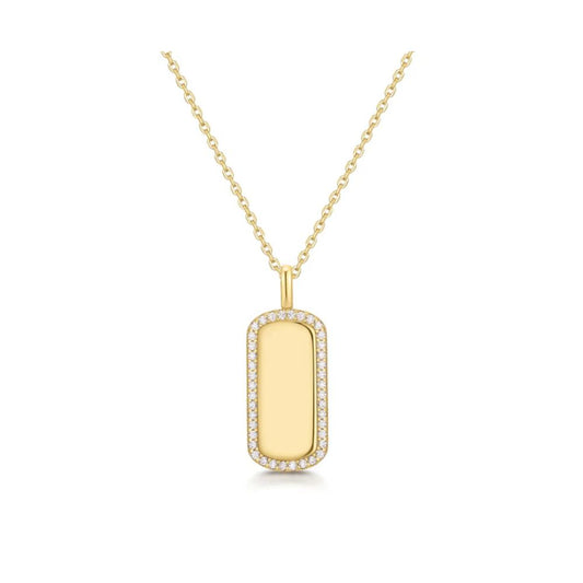 Sparkling Tag Necklace