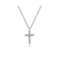Pendant Necklace Cross 925 Sterling Silver Diamond