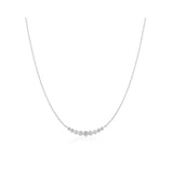 Graduated Bezel-Set Necklace