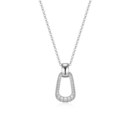 Citadel Rectangular CZ Pendant Necklace