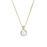 Simpatico White Shell Pearl Drop Pendant Necklace