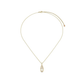 Lustre Pear Shape CZ Bezel Pendant Necklace