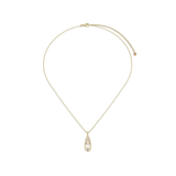 Lustre Pear Shape CZ Bezel Pendant Necklace