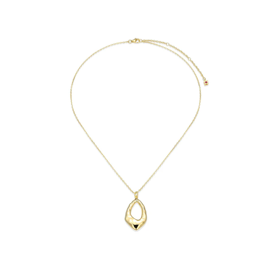 Celeste Open Hammered Pendant Necklace