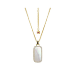 Allure Mop & CZ Pendant Necklace