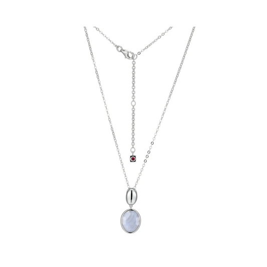 Blue Lace Agate Pendant Necklace