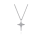 Sterling Silver Bujukan Diamond Cross Pendant Necklace