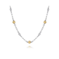 Sterling Silver & 14K Bujukan Bead Station Necklace