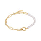 Pearl Chunky Link Chain Bracelet