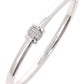 Bangle Bracelet with Diamond Stations