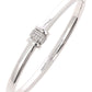 Bangle Bracelet with Diamond Stations